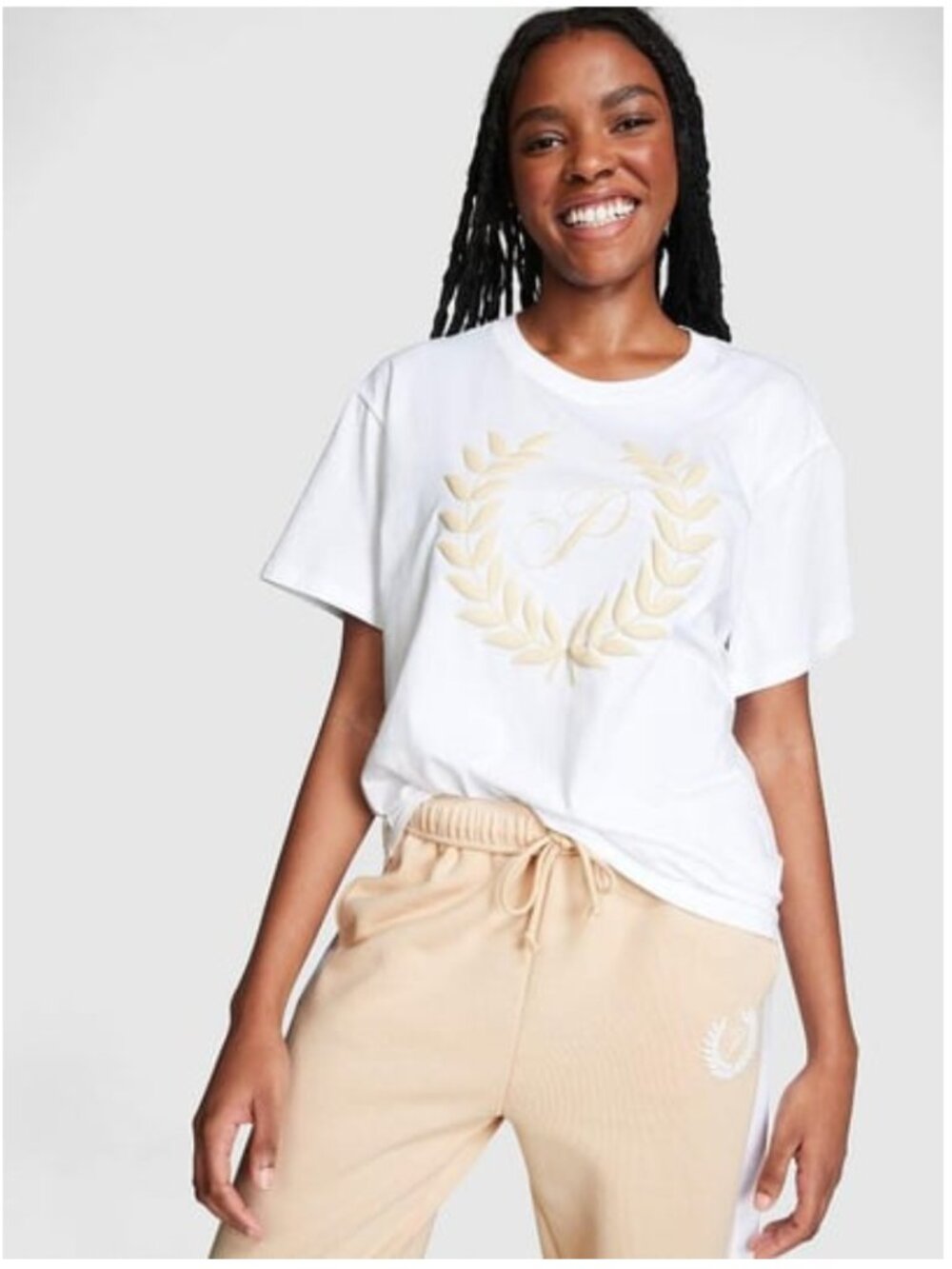 PINK Victoria's Secret 100% Cotton Campus TEE Oversized XXL NWT